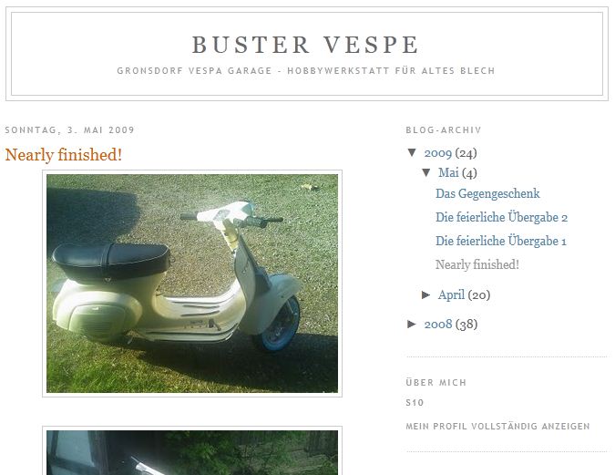 Buster Vespa - Vespa V50 Special Restaurierung