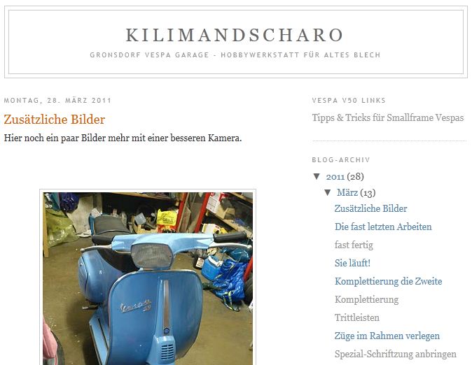 Kilimandscharo - Vespa V50 Special Restoration