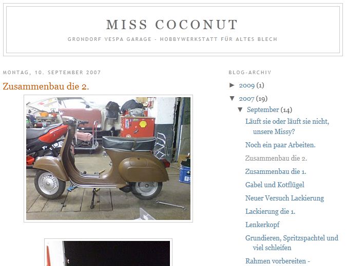 Miss Coconut - Vespa V50 Spezial Restaurierung