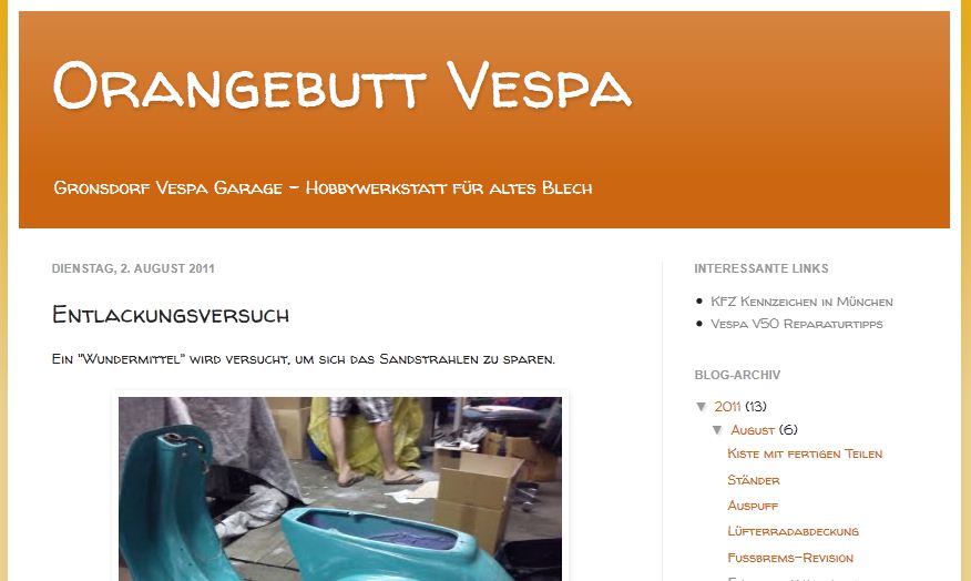 Orangebutt - Vespa V50 Special Restoration