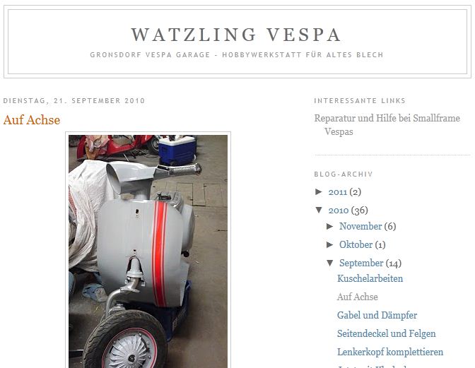 Watzling - Vespa V50 Special Restoration Tuning