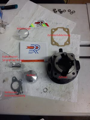 Vespa Motor Reassembly Piston and Cylinder