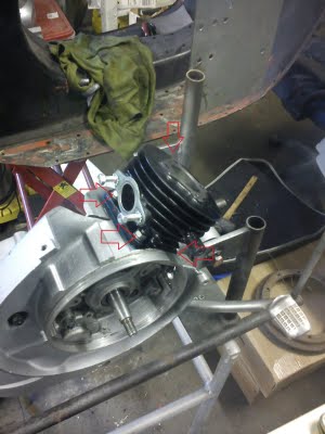 Vespa Motor Reassembly Piston and Cylinder