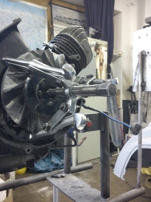 Vespa Motor Revision Remove Flywheel
